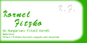 kornel fitzko business card